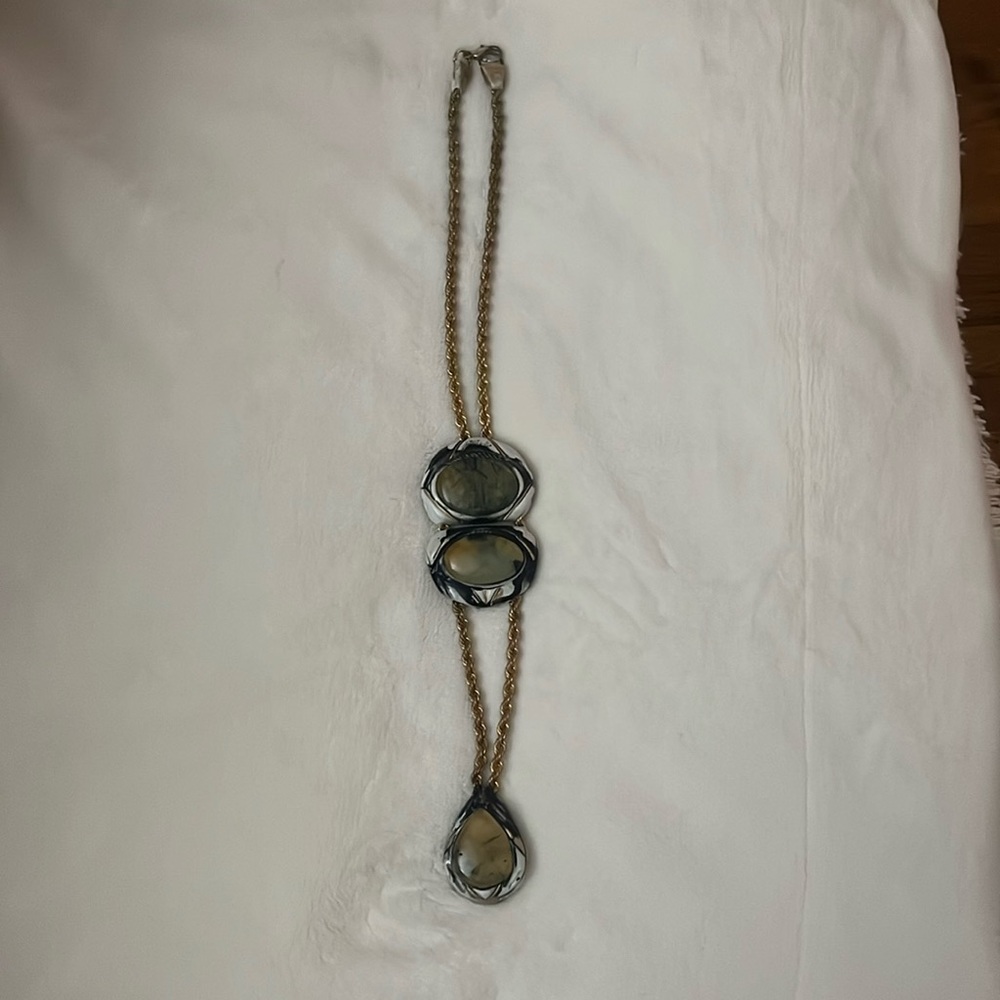 Triple Prehnite Totem Necklace